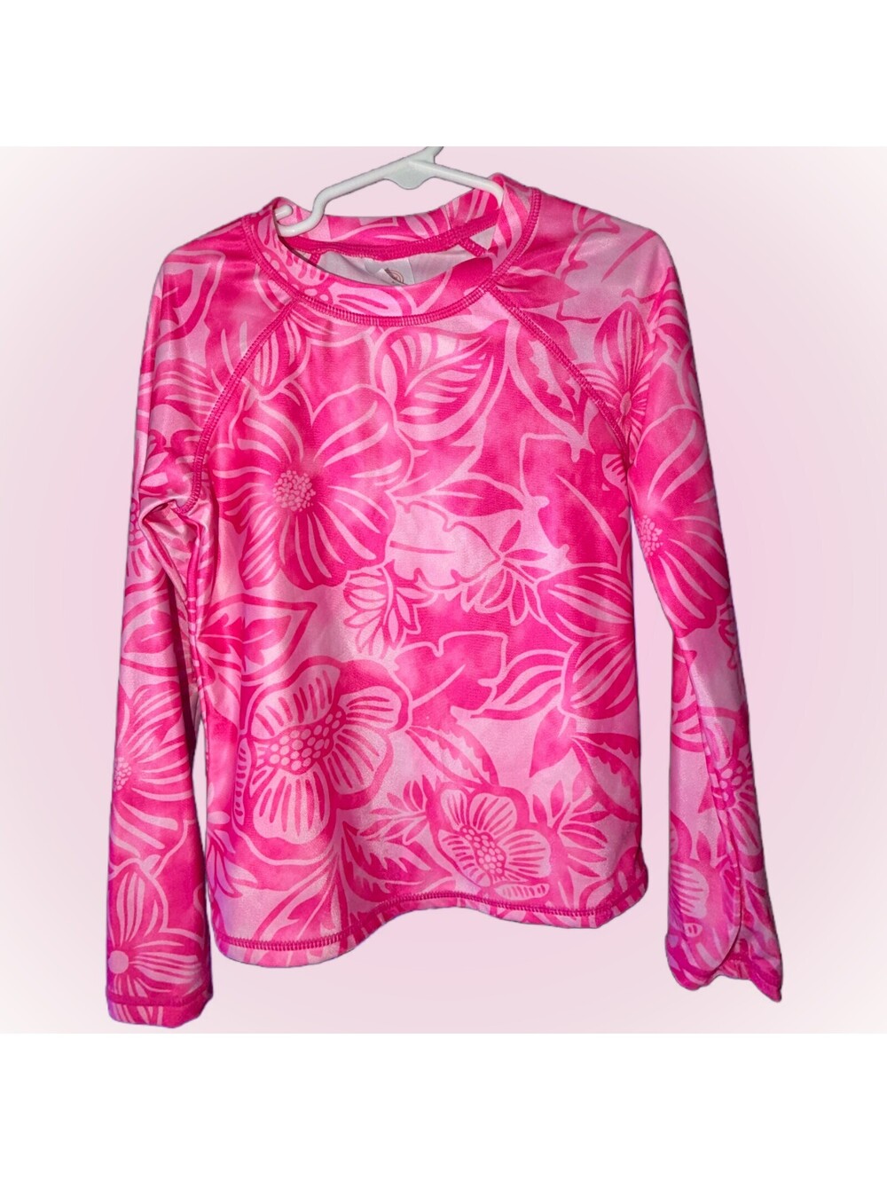 Girls Size 7/8 Pink Sun Protection Swimwear Top by Wonder Nation